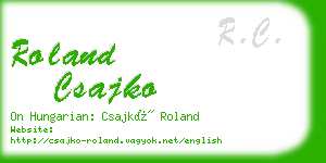 roland csajko business card